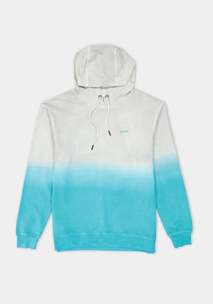 Glam Street Turquoise – Light Gray Wash Detailed Hoodie 