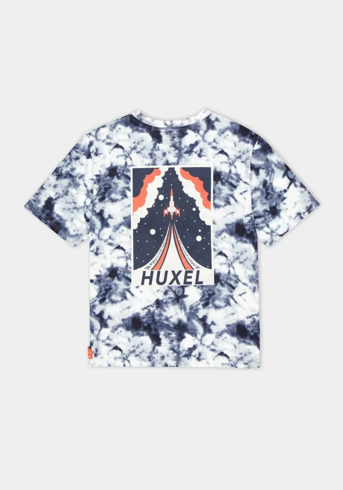 Natural Touch Navy Blue White Tie Dye T-Shirt